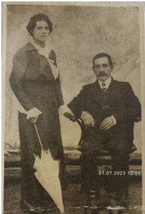 Елена Константиновна и ее муж Павел Иванович Ходырев, фото 1885 года